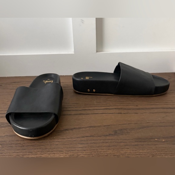 beek Pelican Black Leather Mules Sandal Size 10 - Picture 7 of 13